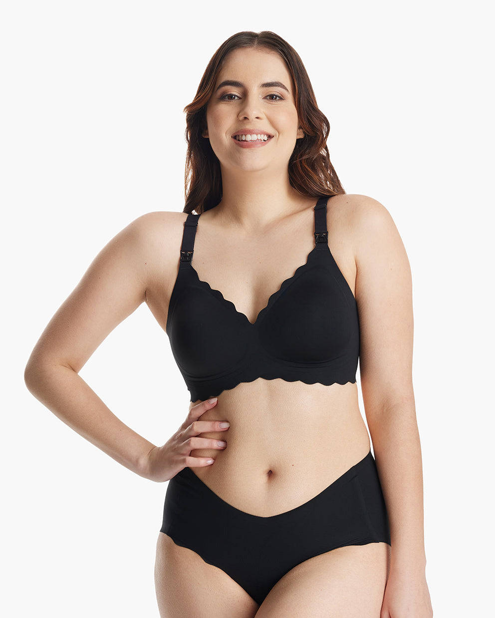 Jelly Strip - Seamless Floral Push up Nursing Bra -YN46