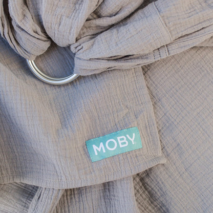 MOBY RING SLING - DOUBLE GAUZE - PEWTER